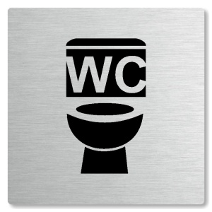 WC, 118x118mm, stříbrná, Nevada